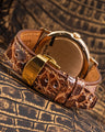 Bespoke Watch Strap in Brown Himalayan Crocodile