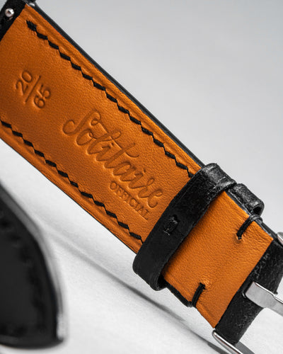 Solitaire Universal Straps in Obsidian Black Buttero for Jaeger-LeCoultre
