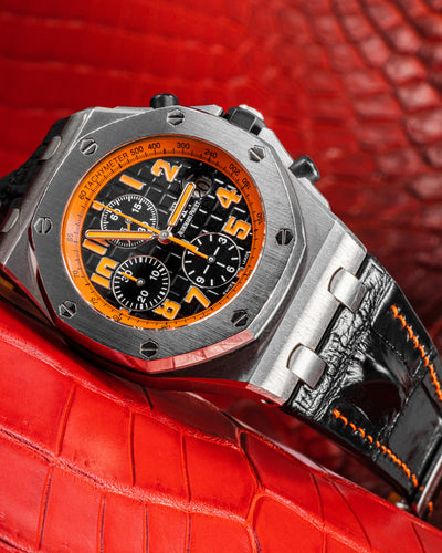 Bespoke Watch Strap in Black Horn Back Crocodile