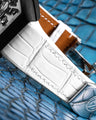 Bespoke Watch Strap in White Crocodile