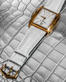 Bespoke Watch Strap in White Crocodile