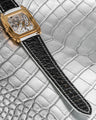 Bespoke Watch Strap in White Crocodile