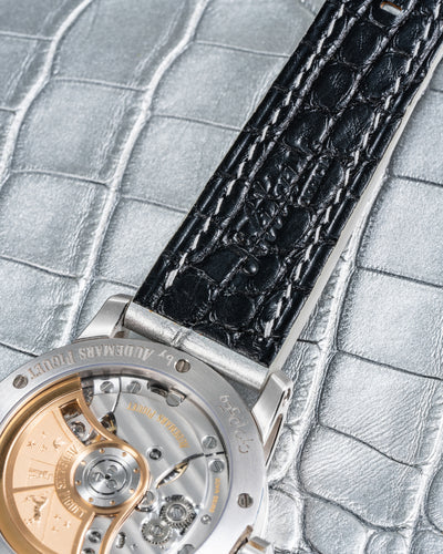 Bespoke Watch Strap in Metallic Silver Alligator
