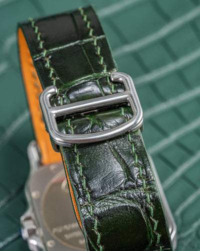 Bespoke Watch Strap in New Juniper Green Alligator