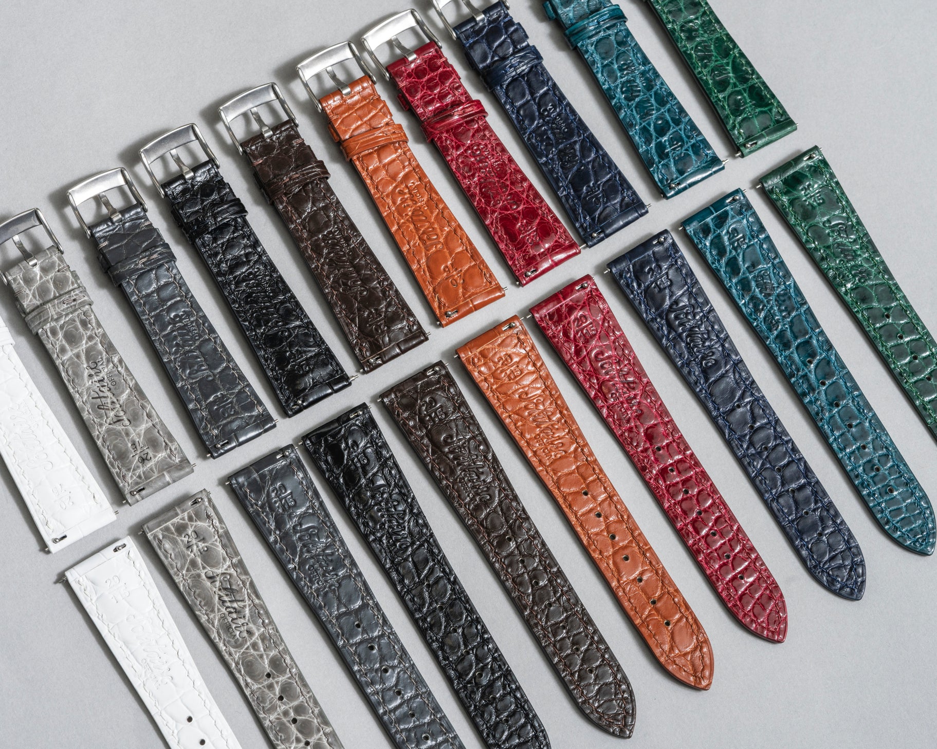 Crystal White Crocodile Universal Straps – Solitaire Official