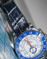 Bespoke Watch Strap in Blue Snow Flake Crocodile
