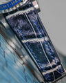 Bespoke Watch Strap in Blue Snow Flake Crocodile