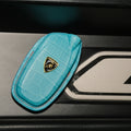 Bespoke Key Fob Cover in Baby Blue Crocodile