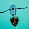 Bespoke Key Fob Cover in Baby Blue Crocodile