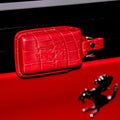 Bespoke Key Fob Cover in Ferrari Red Crocodile
