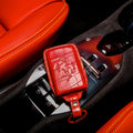 Bespoke Key Fob Cover in Ferrari Red Crocodile