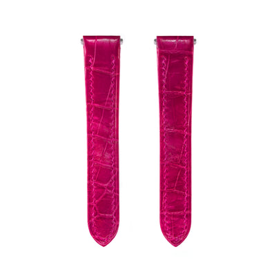 Fuchsia Pink Crocodile Santos De Cartier Straps