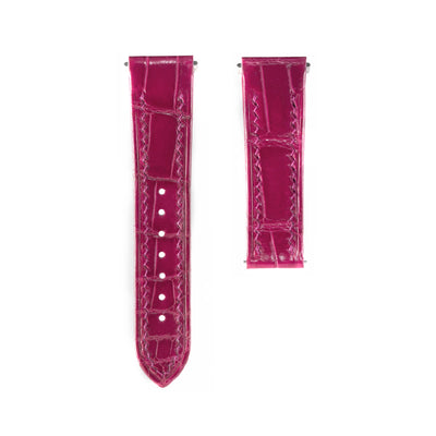 Fuchsia Pink Crocodile Santos De Cartier Straps