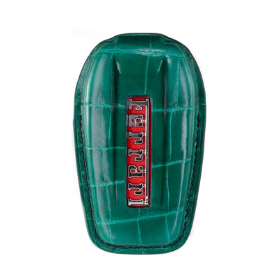 Ferrari Key Fob Cover in Green Crocodile