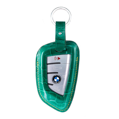 BMW SUV Key Fob Cover in Green Crocodile