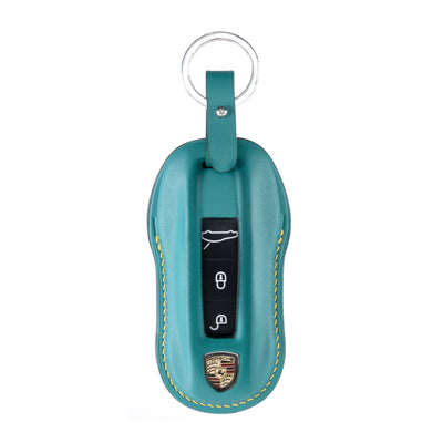 Porsche New Key Fob Cover in Green Nappa