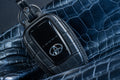 Bespoke Key Fob Cover in Metallic Black Crocodile