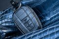 Bespoke Key Fob Cover in Metallic Black Crocodile