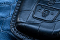 Bespoke Key Fob Cover in Metallic Black Crocodile