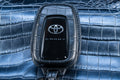 Bespoke Key Fob Cover in Metallic Black Crocodile