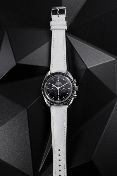 Solitaire Universal Straps in Snow White Epsom for Omega