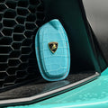 Bespoke Key Fob Cover in Baby Blue Crocodile