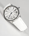 Bespoke Watch Strap in White Crocodile
