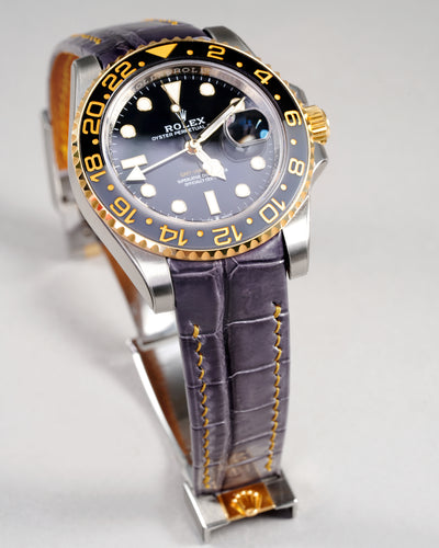 Bespoke Watch Strap in Grey Himalayan Crocodile