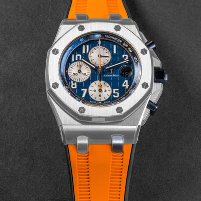 Solitaire Rubber straps in Volcano Orange for Audemars Piguet 42MM