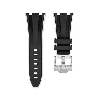 Solitaire Zebra Black Rubber Strap for AP 42MM