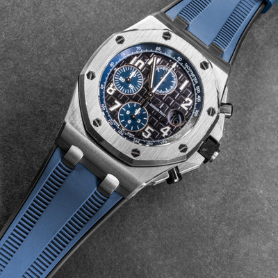 Solitaire Rubber straps in Buckingham Navy for Audemars Piguet 42MM