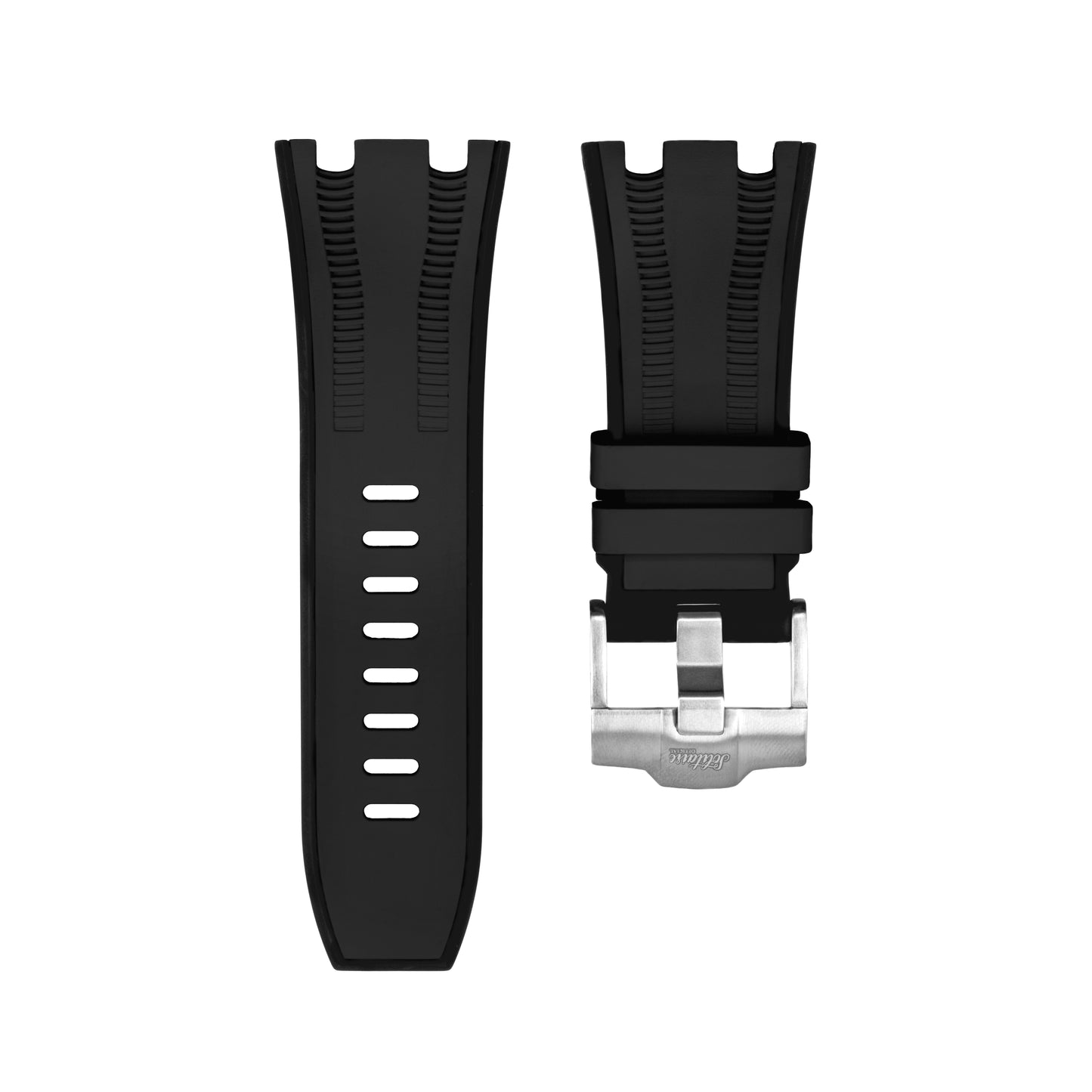 Solitaire Classic Black Rubber Strap for AP 44MM