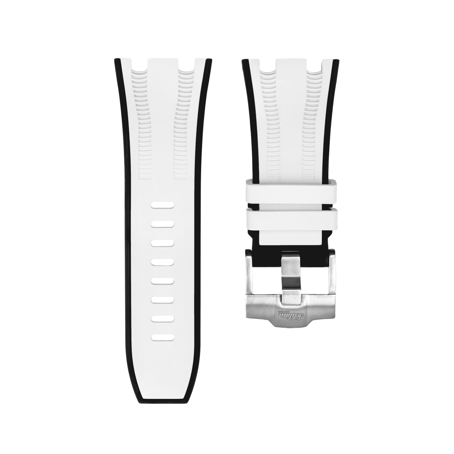 Solitaire Panda White Rubber Strap for AP 44MM