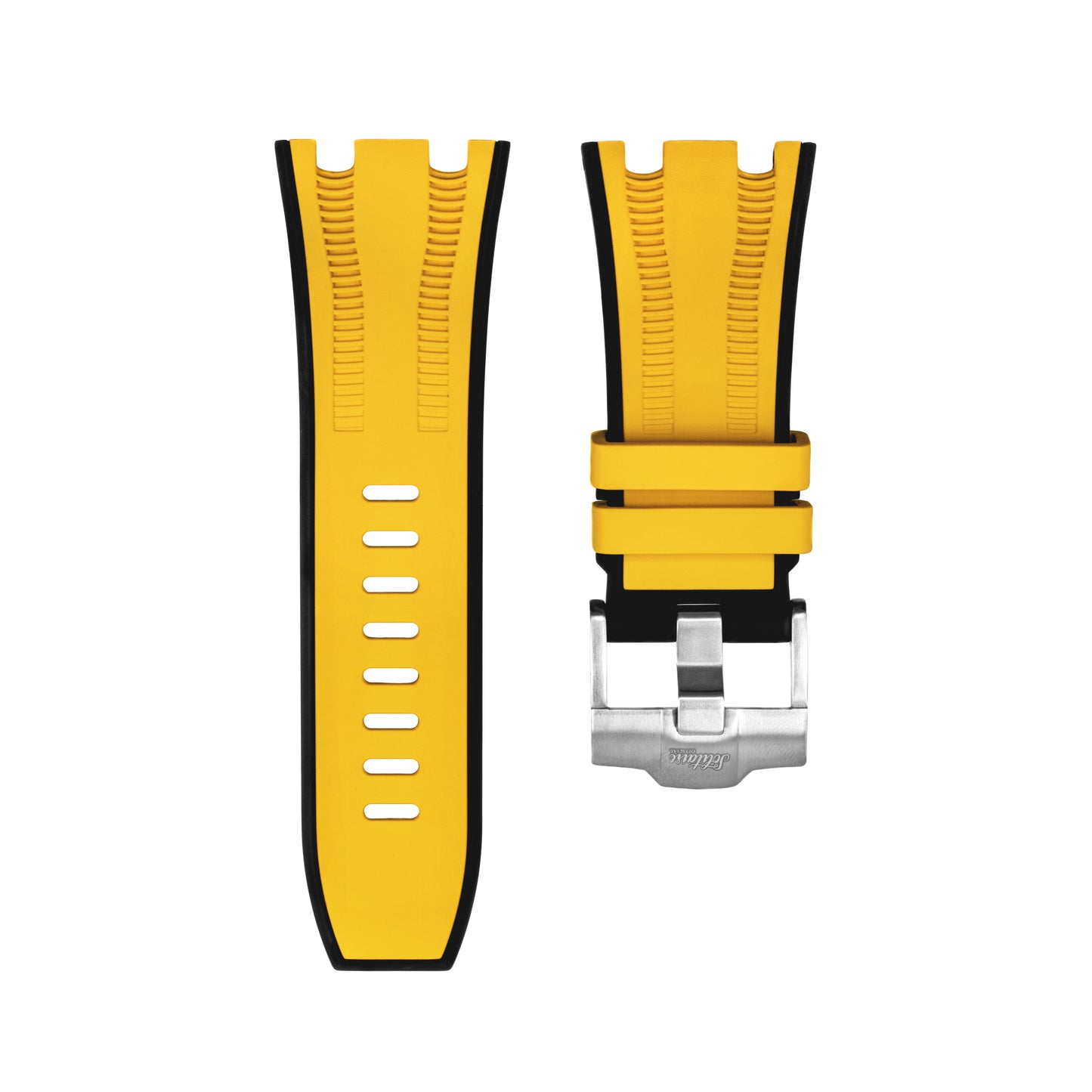 Solitaire Bumblebee Yellow Rubber Strap for AP 44MM