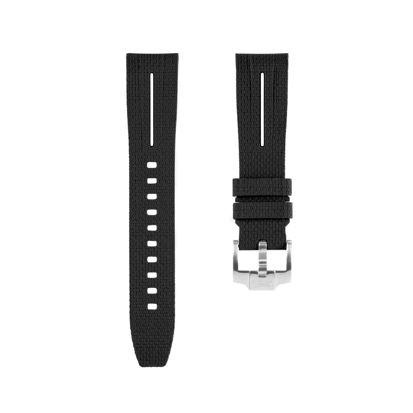 Solitaire Godzilla Black Rubber Strap for Omega