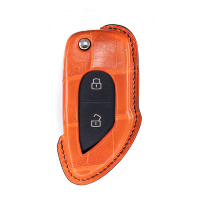 Lamborghini Gallardo Key Fob Cover in Orange Crocodile