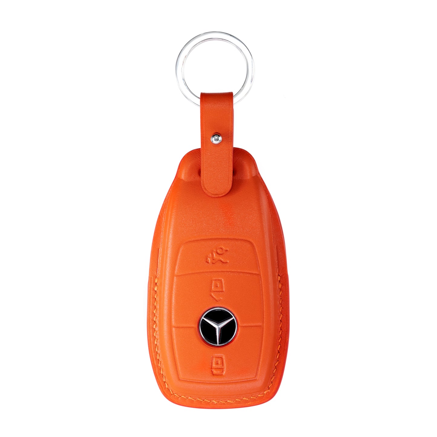 Mercedes E Class Key Fob Cover in Orange Nappa