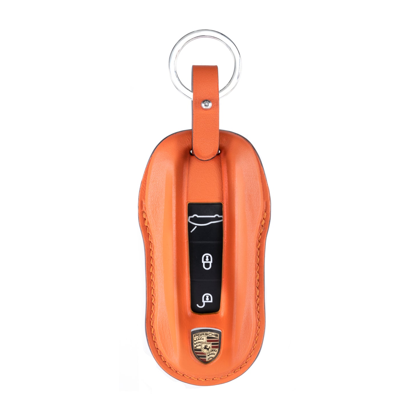 Porsche New Key Fob Cover in Orange Nappa