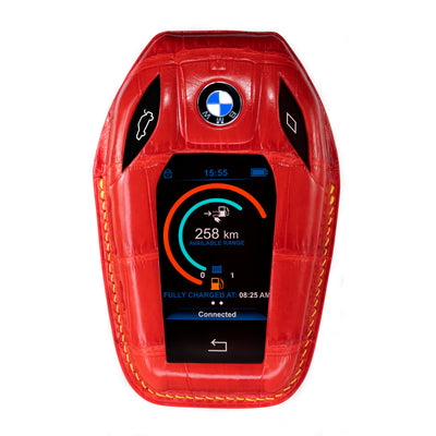 BMW G Series Key Fob Cover in Red Crocodile