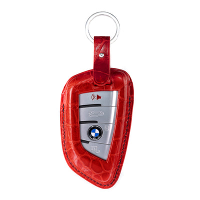 BMW SUV Key Fob Cover in Red Crocodile