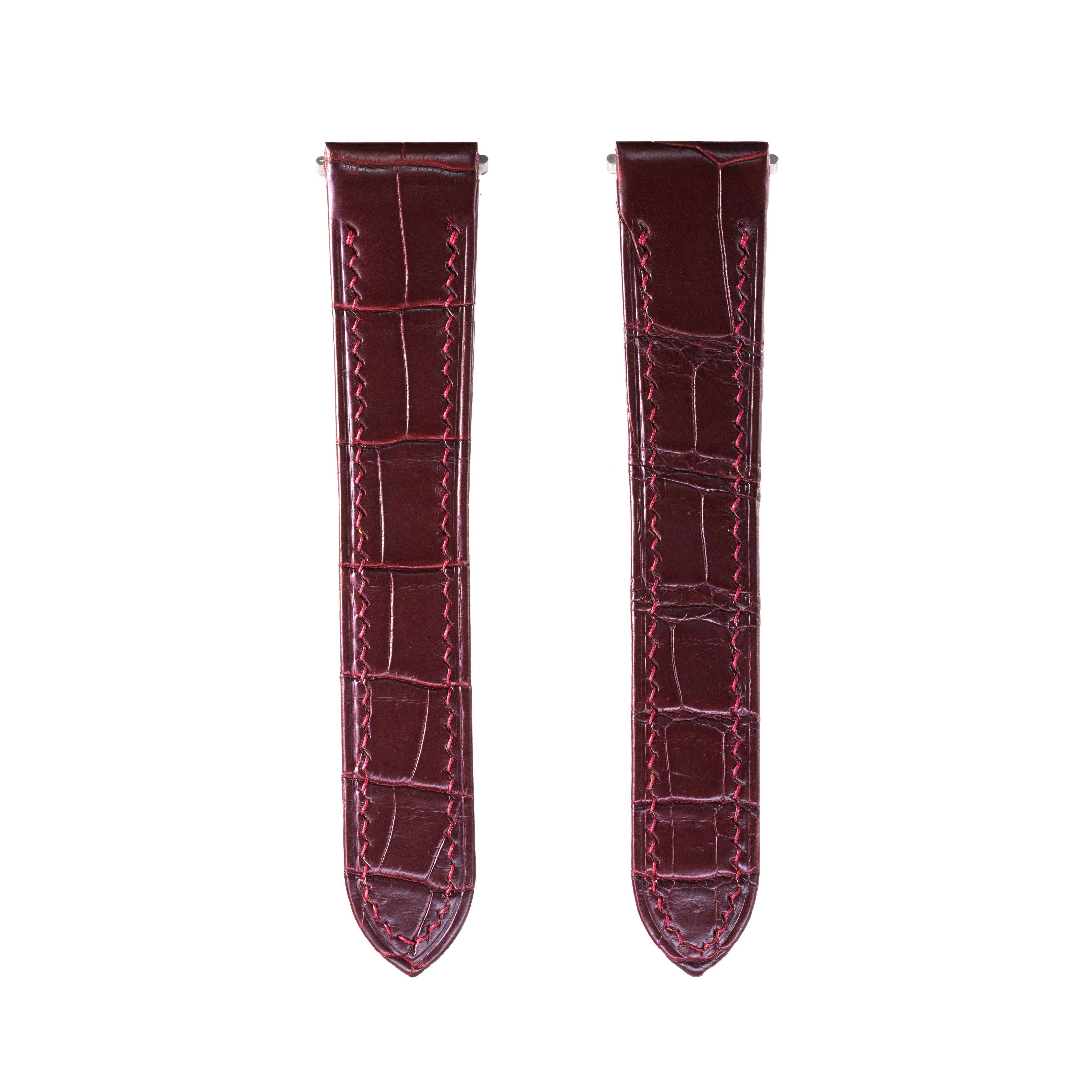 Reddish Brown Crocodile Santos De Cartier Straps – Solitaire Official