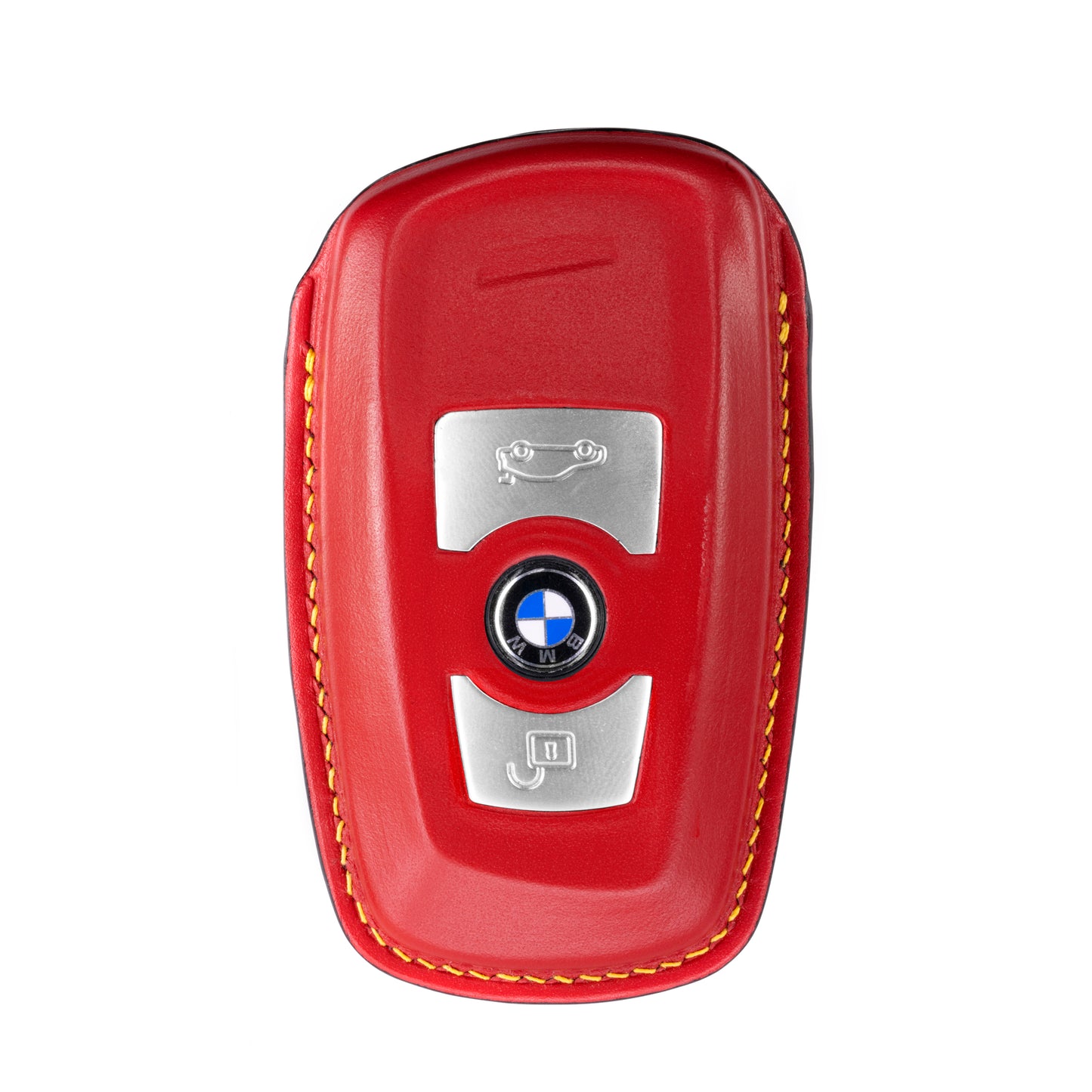 BMW 2 Buttons Key Fob Cover in Red Nappa