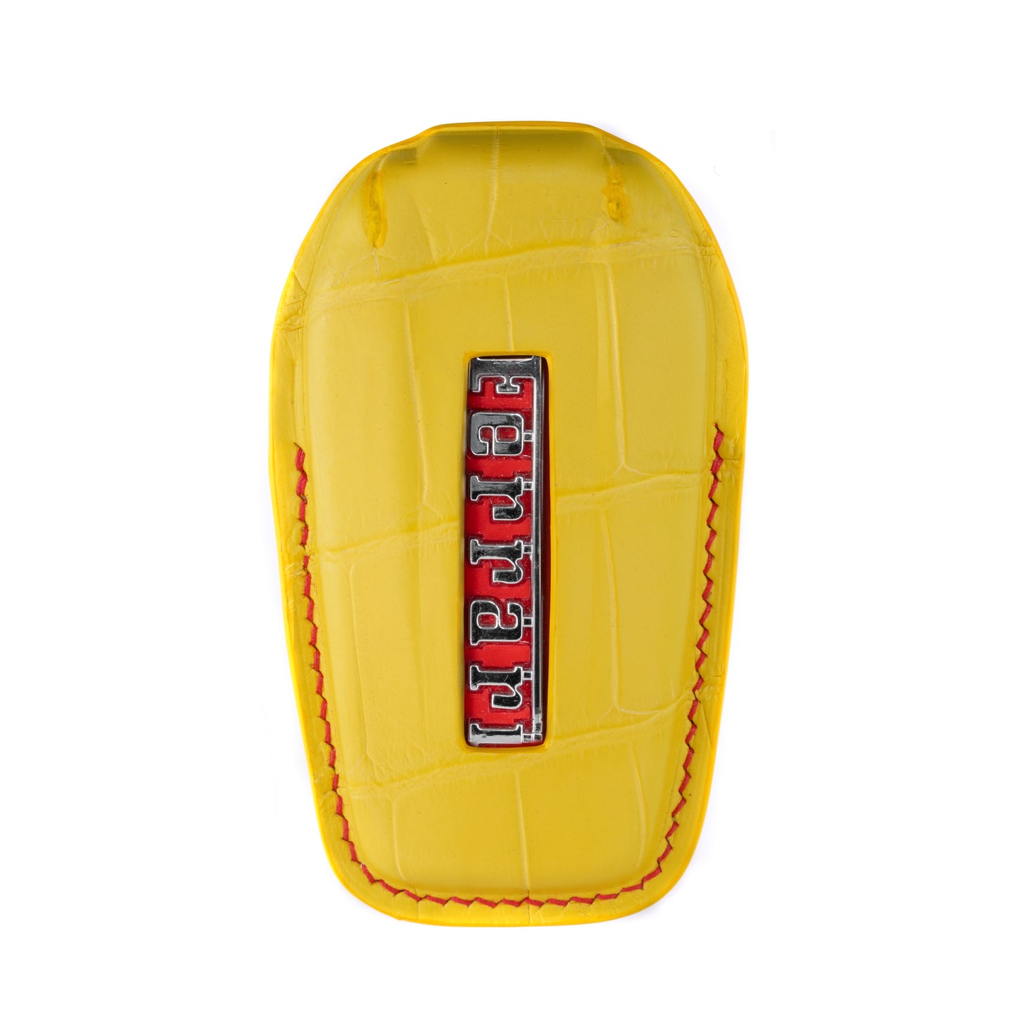 Ferrari Key Fob Cover in Yellow Matte Crocodile