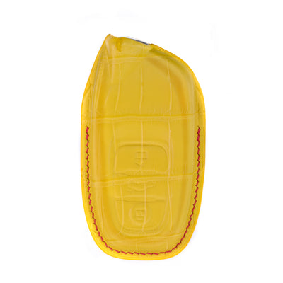 Lamborghini Aventador Key Fob Cover in Matte Yellow Crocodile