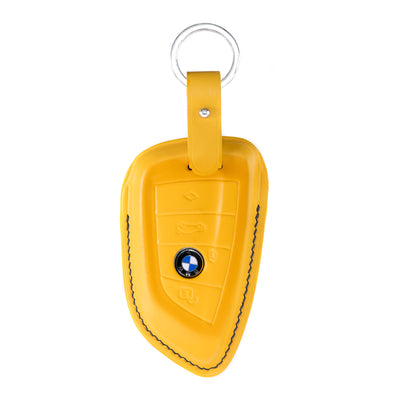 BMW SUV Key Fob Cover in Yellow Nappa