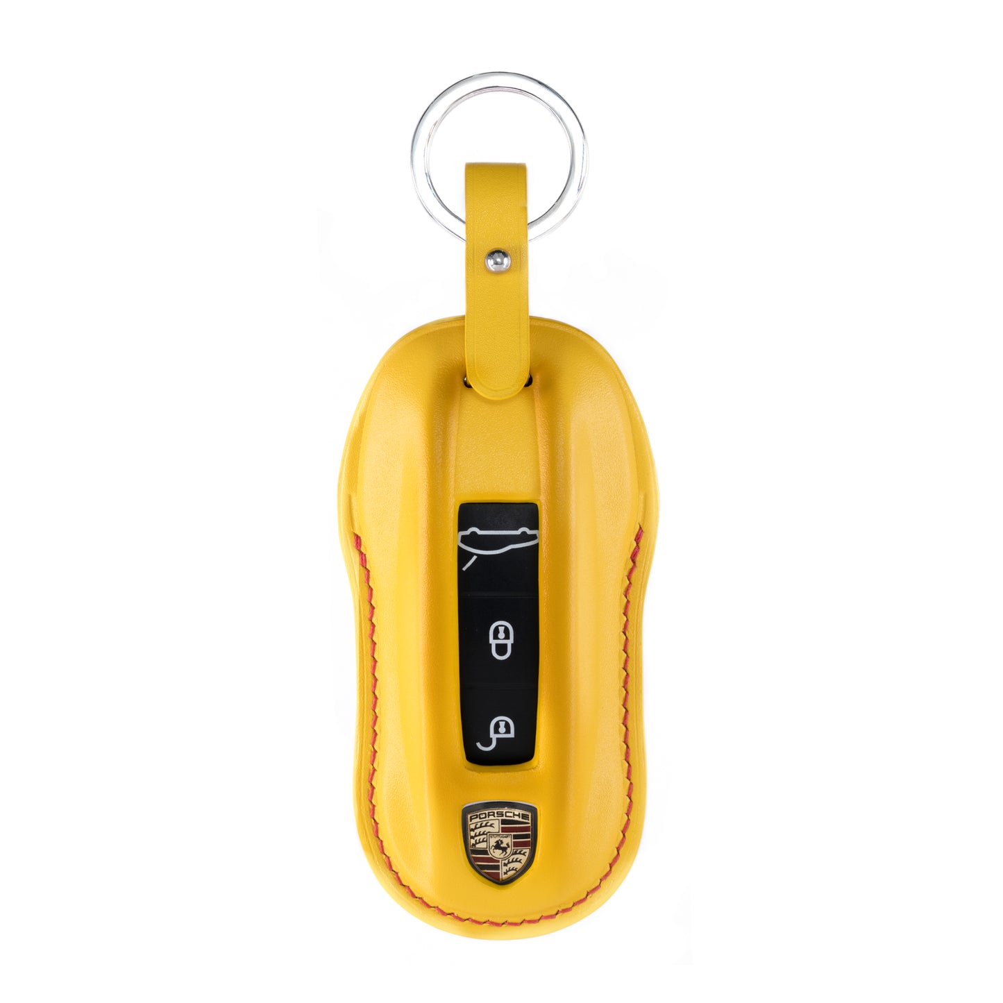 Porsche New Key Fob Cover in Yellow Nappa
