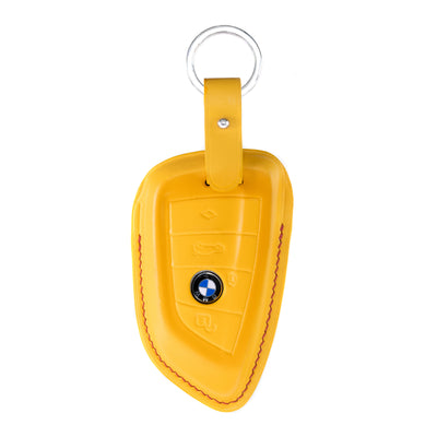BMW SUV Key Fob Cover in Yellow Nappa