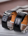 Bespoke Watch Strap in Black Crocodile