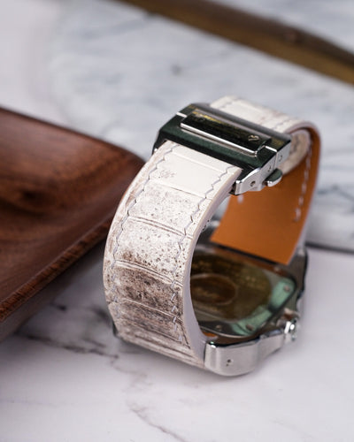 Bespoke Watch Strap in Natural Himalayan Crocodile