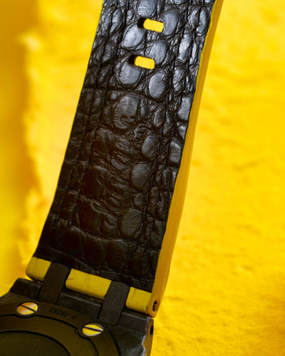 Bespoke Watch Strap in Yellow Crocodile